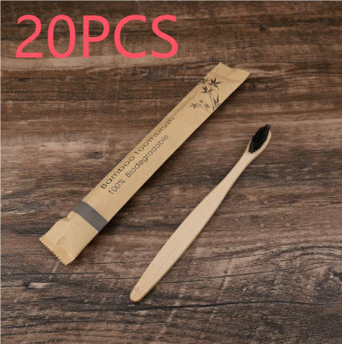 10Pcs Colorful Toothbrush Natural Bamboo Tooth Brush Set Soft Bristle Charcoal Teeth Eco Bamboo Toothbrushes Dental Oral Care