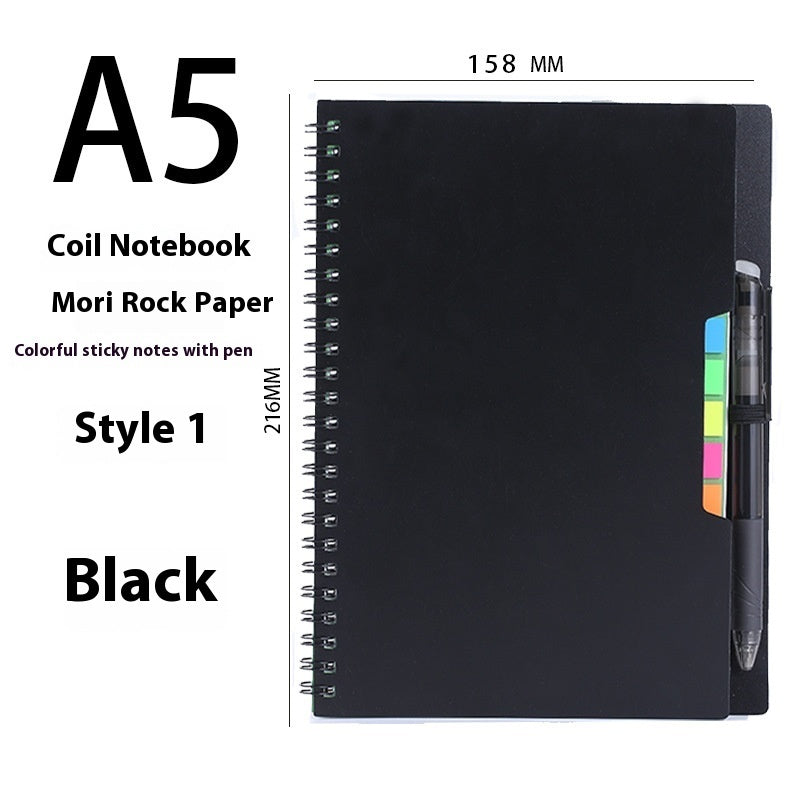 Erasable Coil Book Repeated Writing Draft Notebook Thick Waterproof Forest Rock Stone Paper Notebook Customization