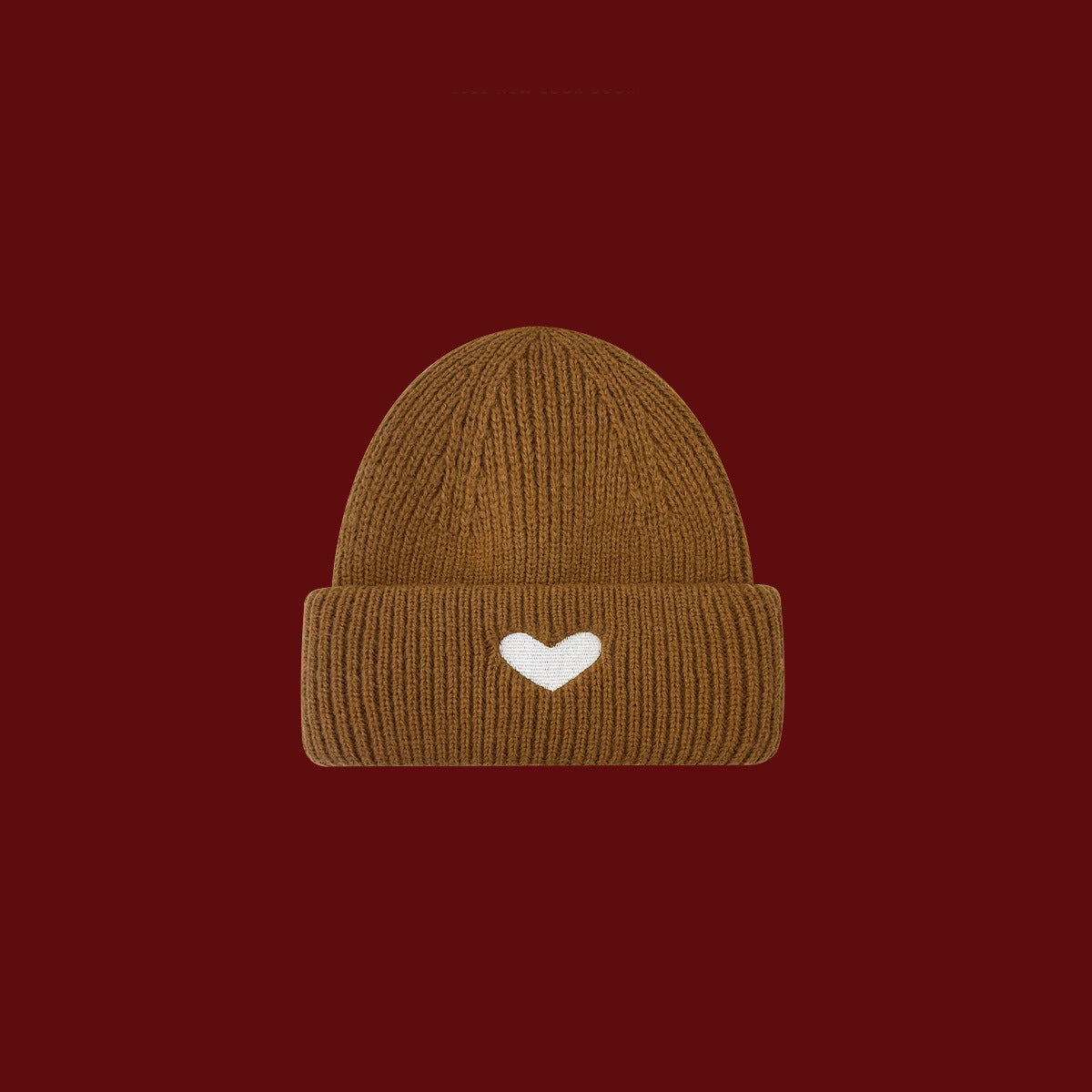Sweet Loving Heart Embroidery Woolen Cap Children
