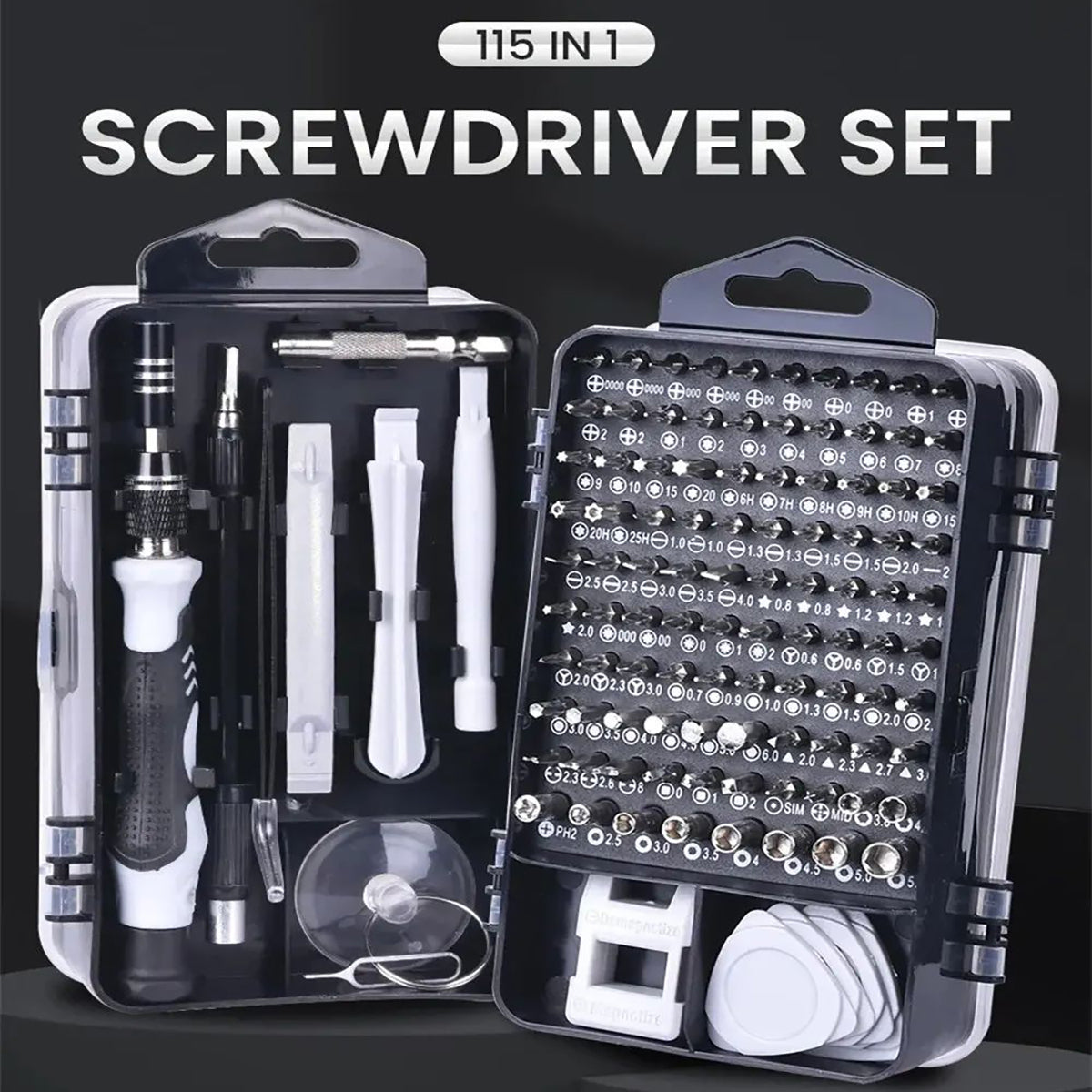 115 In 1 Precision Screwdriver Set, Super Durable Mini Professional Magnetic Repair Tool Kit, Small Screwdriver For Phone, Computer, Watch, Laptop, Macbook, Eyeglass, Electronic