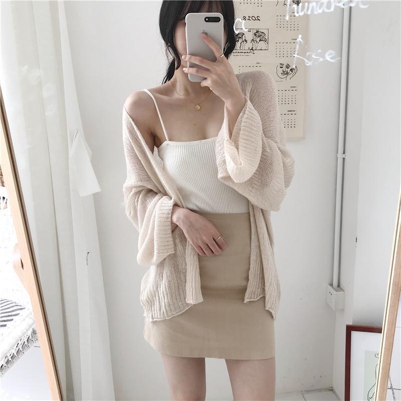 Retro Casual Thin Long-Sleeve Knitted Cardigan