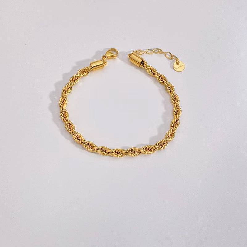 Stainless Steel 5-piece Set Simple Bracelet Does Not Fade
