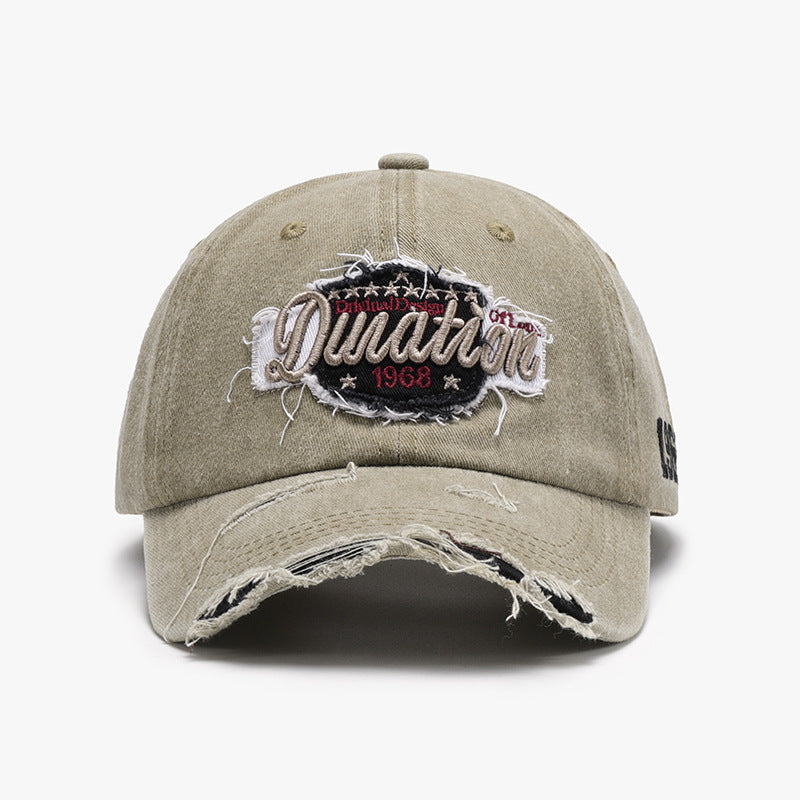 Spring Soft Top Letter Three-dimensional Embroidery Men&