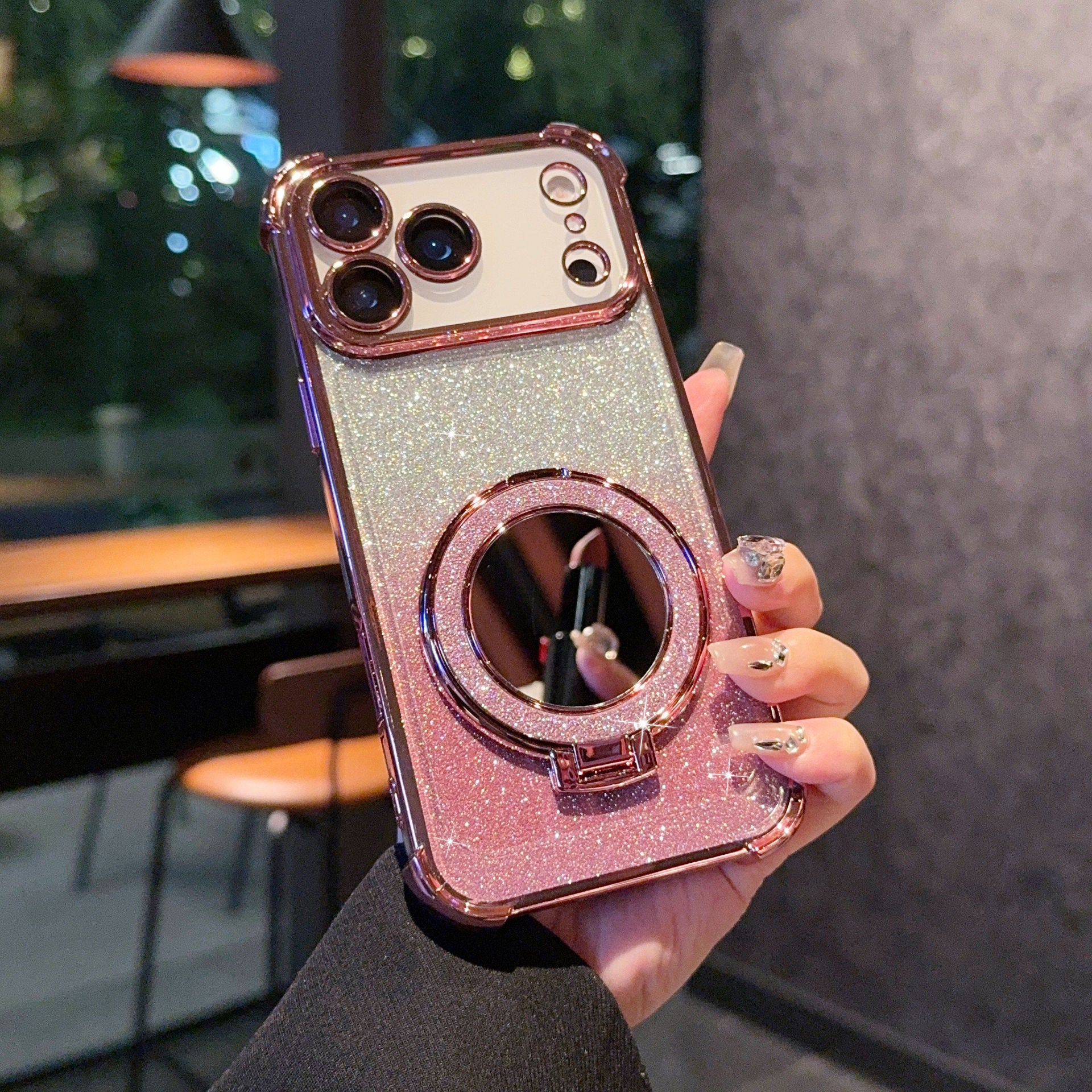 Glitter Mirror Magnetic Bracket Phone Case