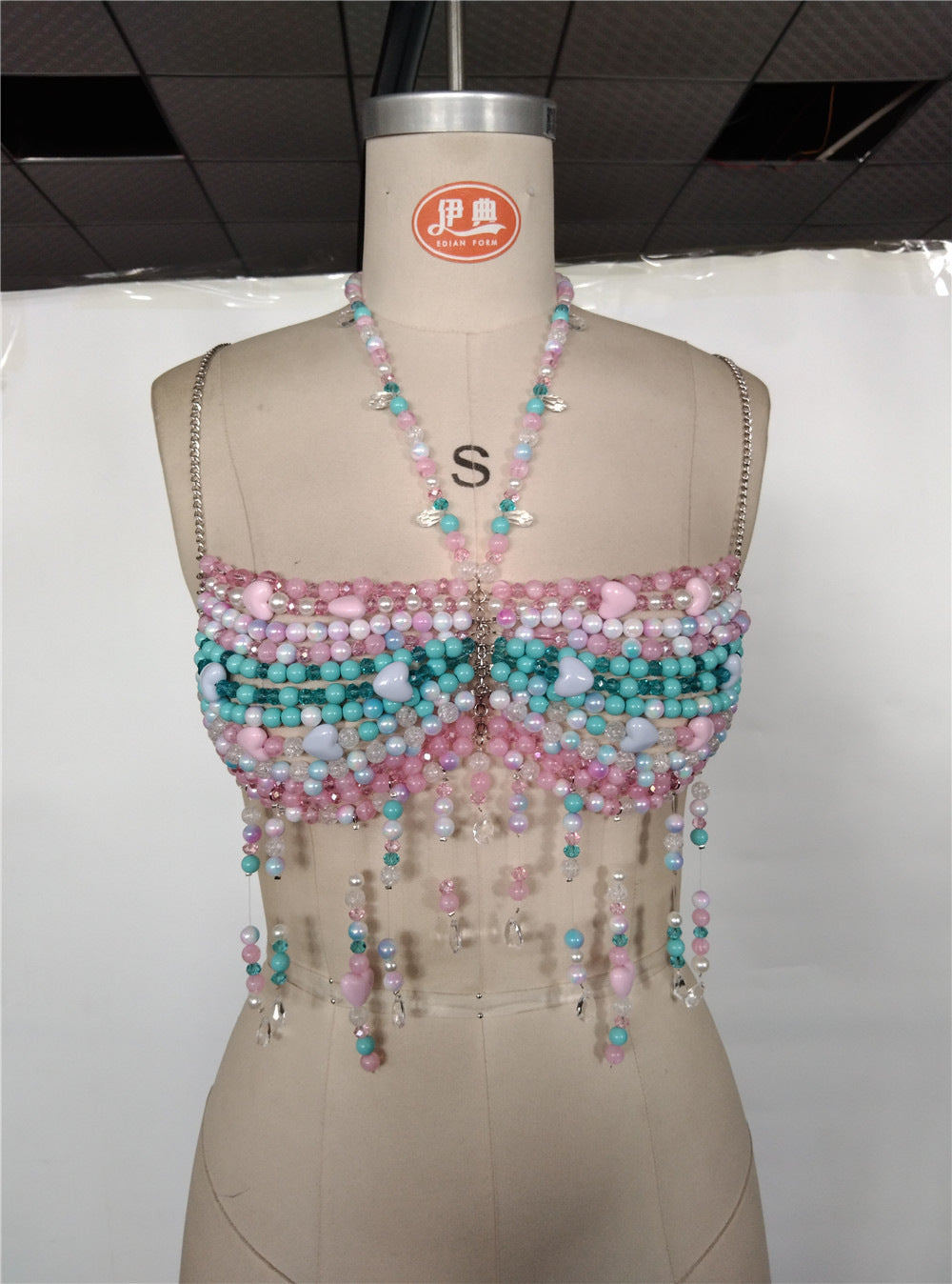 Multi-layer Colorful Bead Choker Versatile Vest Body Chain