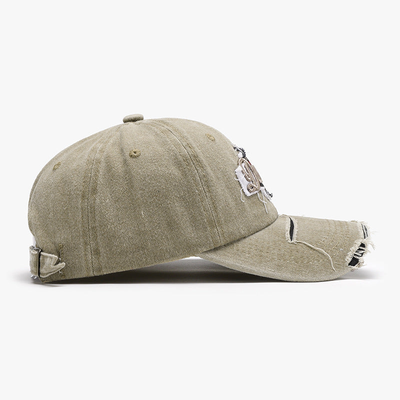 Spring Soft Top Letter Three-dimensional Embroidery Men&