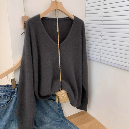 V Neck Baselayer Pullover Sweater For Women
