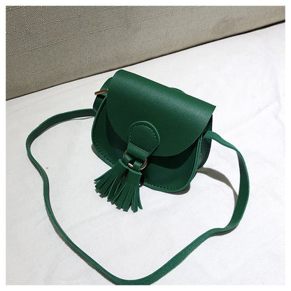Casual One-Shoulder Small Satchel Tassel Girls Children&