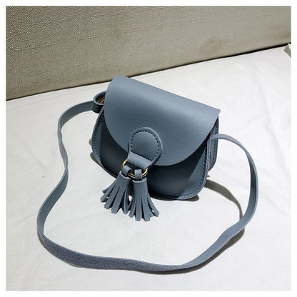 Casual One-Shoulder Small Satchel Tassel Girls Children&