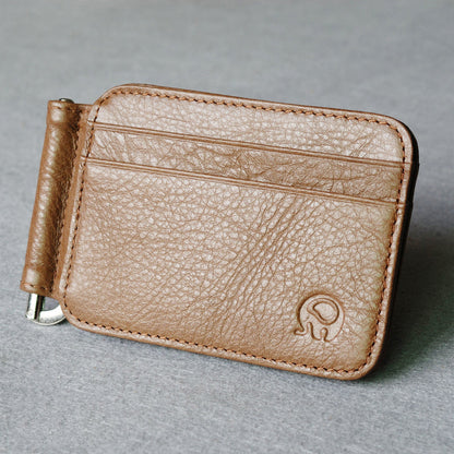 Small Round Elephant Leather Card Holder