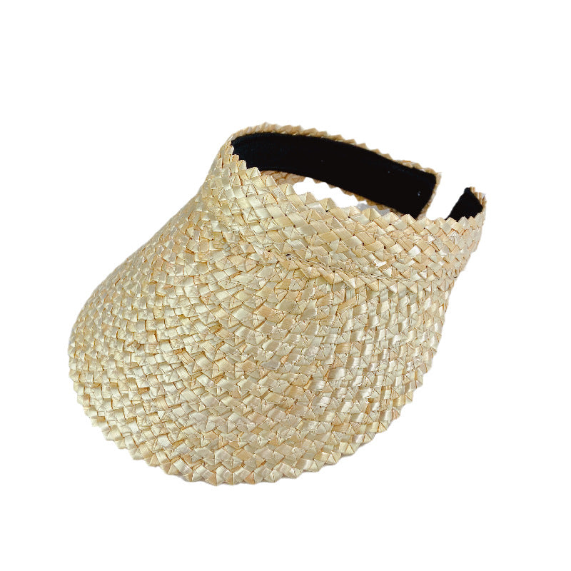 Net Red Hand-Woven Wheat Straw Empty Straw Hat Female Summer