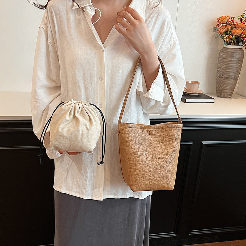 Large-capacity Tote Vegetable Basket Bucket Bag For Women, Springsummer