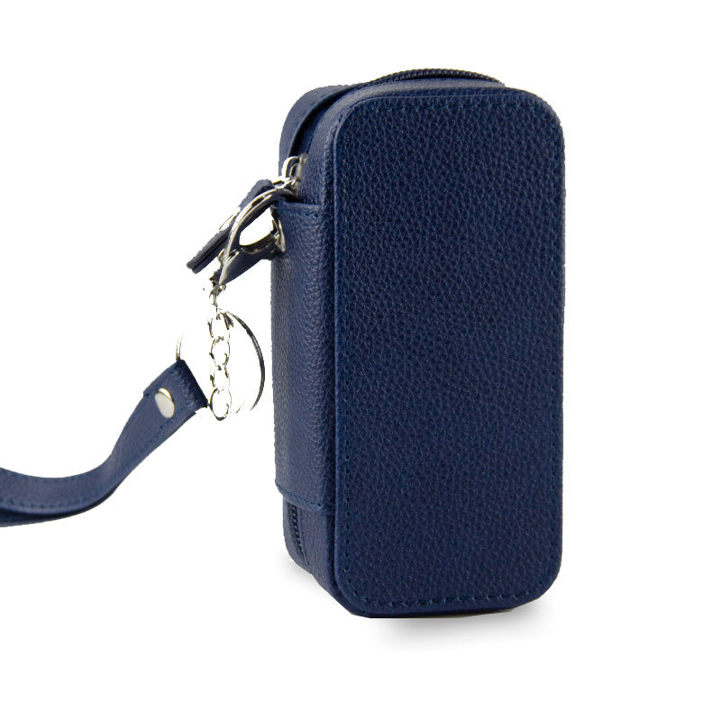 Storage Bag With Lychee Pattern Leather Cover
