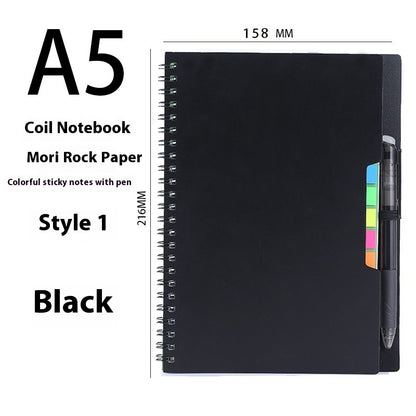 Erasable Coil Book Repeated Writing Draft Notebook Thick Waterproof Forest Rock Stone Paper Notebook Customization