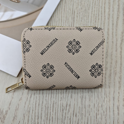 Simple And Stylish Single-zip Multi-cardholder Coin Purse