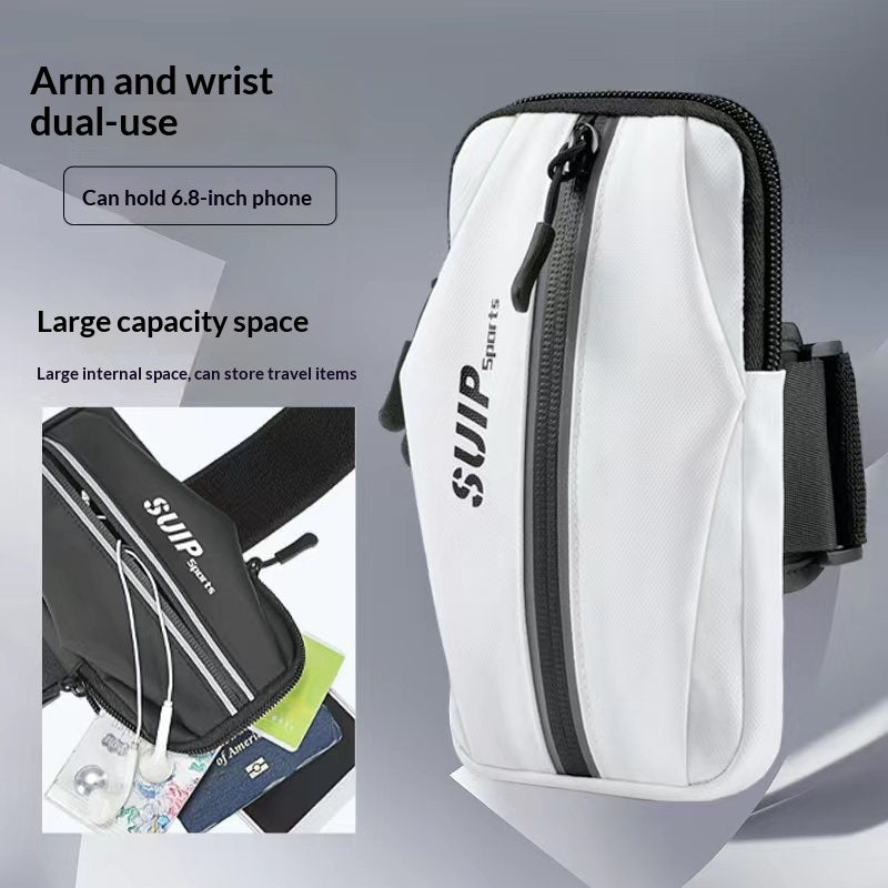 Universal Fitness Gear Arm Sleeves For Outdoor Morning Runs, Wrist Pouch