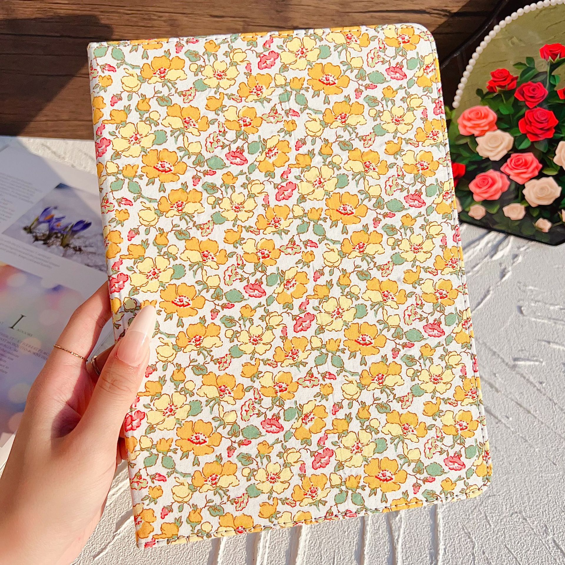 Applicable To Pad Protective Leather Case Flower Drop-resistant Case With Pen Slot