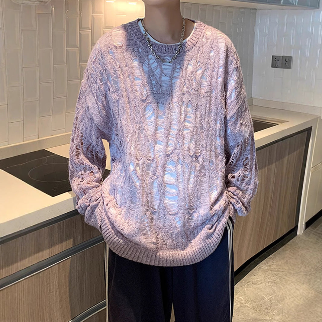 Early Spring Design Hollow Loose Thin Sweater