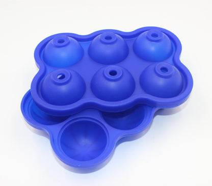 Large Ice Cube Maker Silicone Mold 6 Cell Big Sphere Ice Ball Tray Whiskey Wine Cocktail Party Bar Accessories Kitchen Gadgets