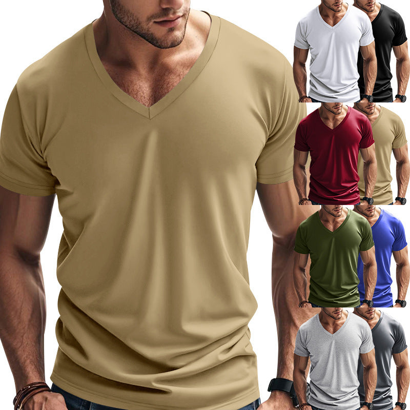 Solid Color Loose American Summer Men&