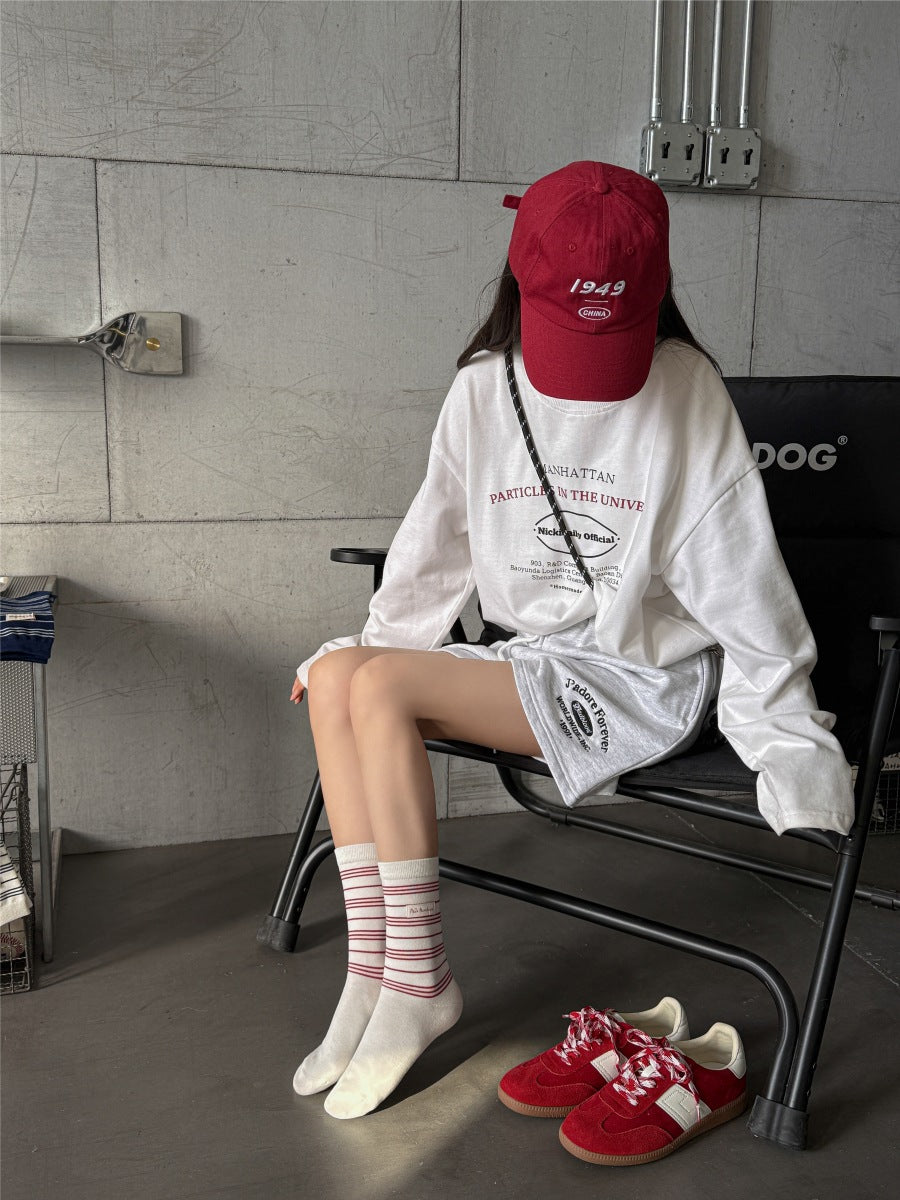 Korean INS-style Striped Seamless Women&