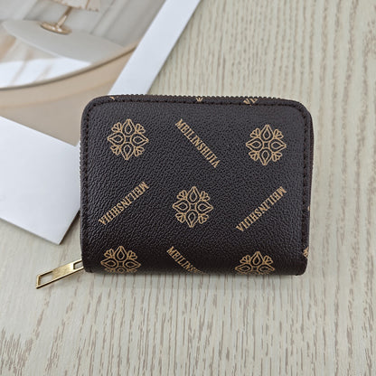 Simple And Stylish Single-zip Multi-cardholder Coin Purse