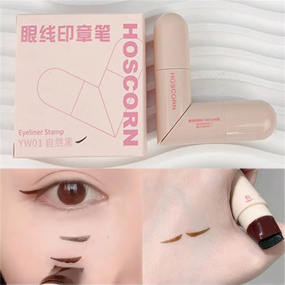 Waterproof Double-Wing Integrated Eyeliner Stamp - Sweat Proof &amp; Long Lasting Easy to Use for Beginners Lazy Makeup Stencil