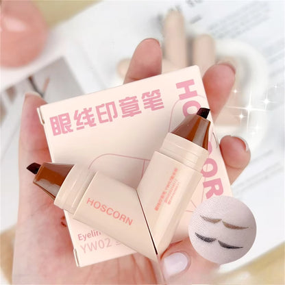 Waterproof Double-Wing Integrated Eyeliner Stamp - Sweat Proof &amp; Long Lasting Easy to Use for Beginners Lazy Makeup Stencil