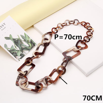 Versatile Pearl Acetate Long Sweater Chain