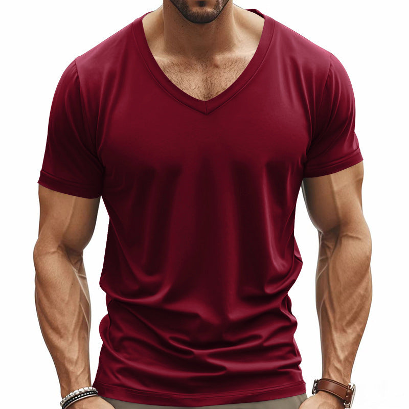 Solid Color Loose American Summer Men&