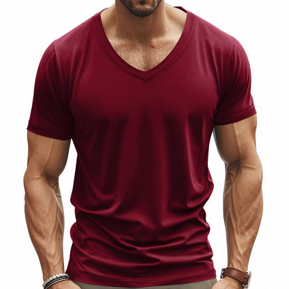 Solid Color Loose American Summer Men&
