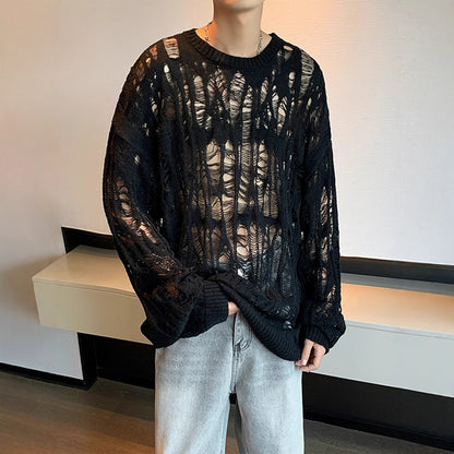Early Spring Design Hollow Loose Thin Sweater