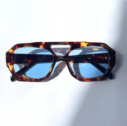 Ins Big Frame Leopard Sunglasses Summer Sunshade Beach Vacation Glasses