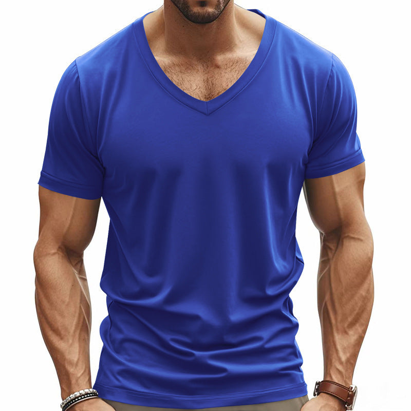 Solid Color Loose American Summer Men&
