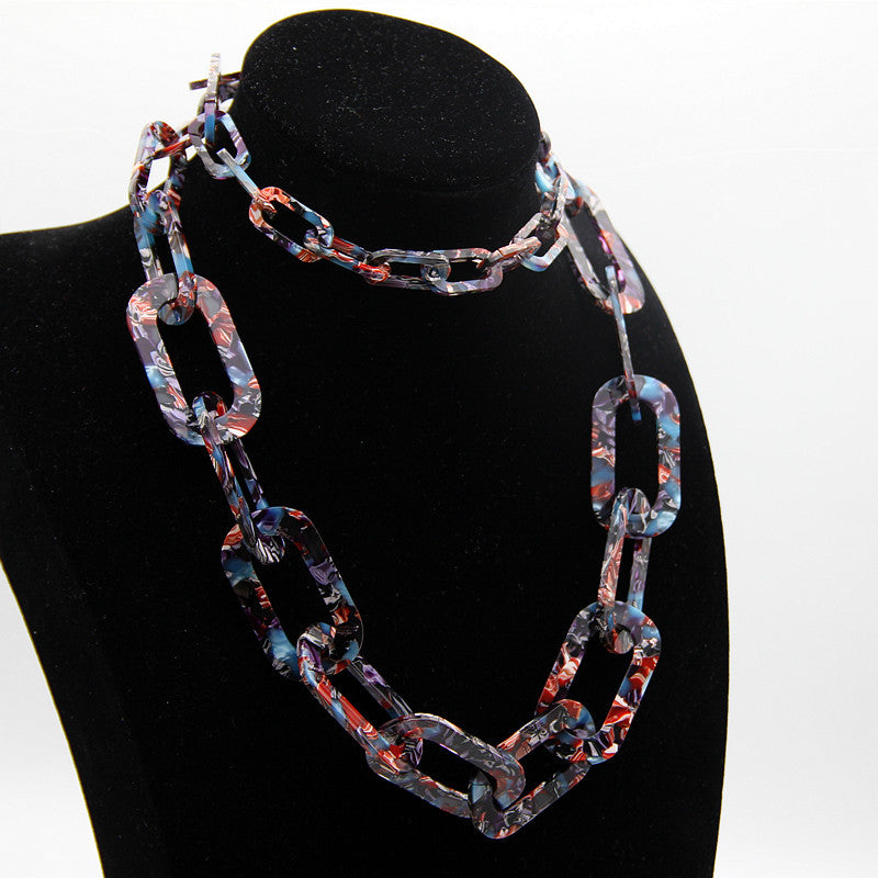 Versatile Pearl Acetate Long Sweater Chain