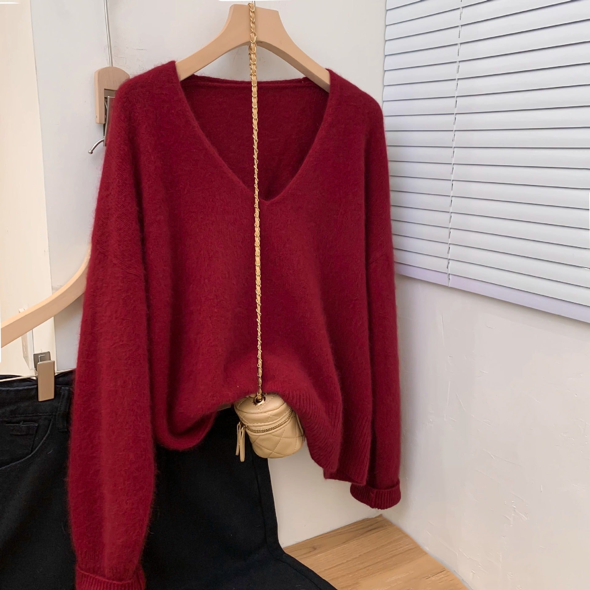 V Neck Baselayer Pullover Sweater For Women