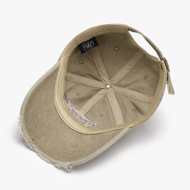 Spring Soft Top Letter Three-dimensional Embroidery Men&