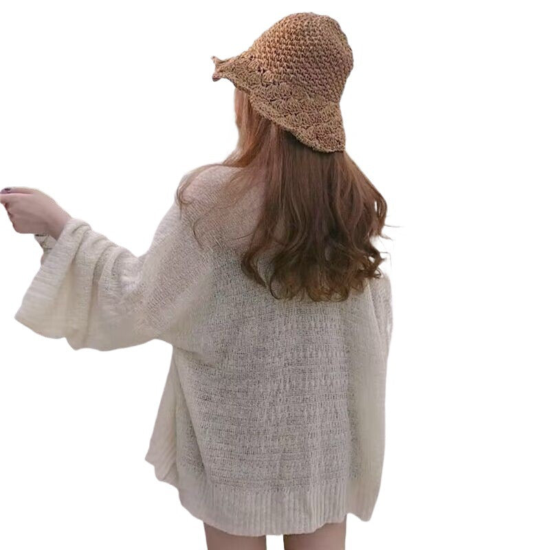 Retro Casual Thin Long-Sleeve Knitted Cardigan