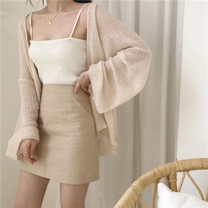Retro Casual Thin Long-Sleeve Knitted Cardigan