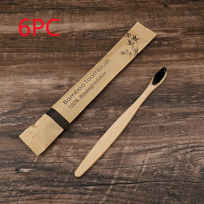 10Pcs Colorful Toothbrush Natural Bamboo Tooth Brush Set Soft Bristle Charcoal Teeth Eco Bamboo Toothbrushes Dental Oral Care