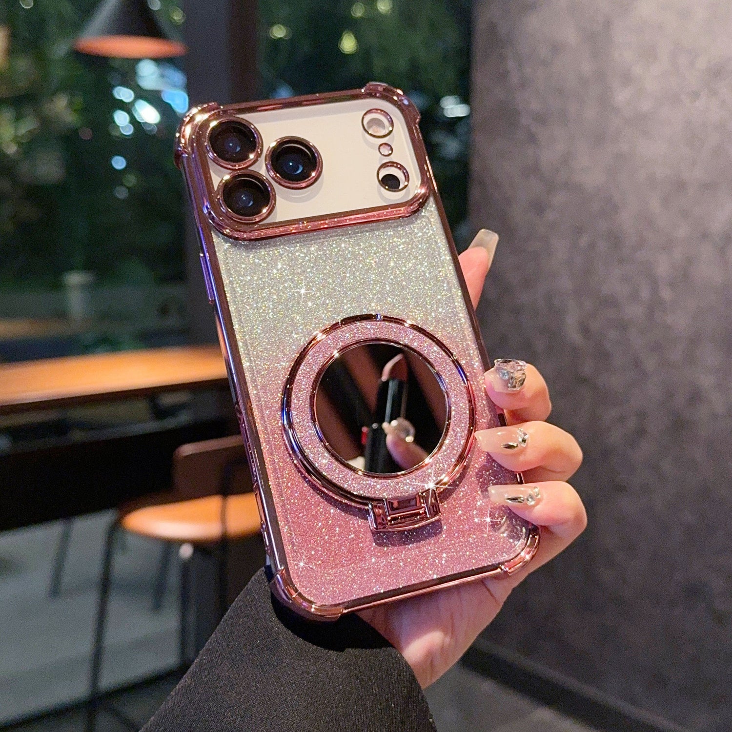 Glitter Mirror Magnetic Bracket Phone Case